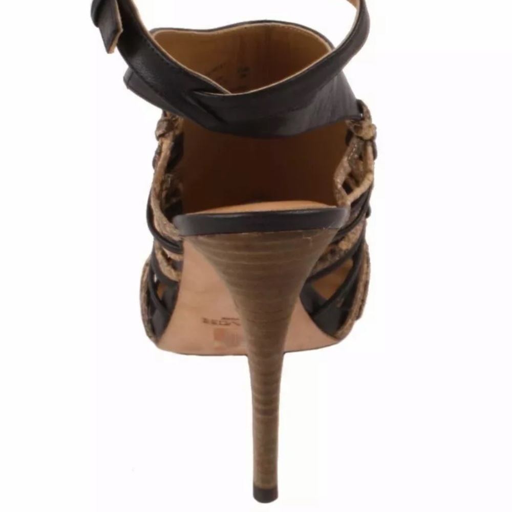 NWT coach real leather strappy heels snake print - Picture 4 of 5